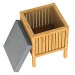 EISL Panier à linge 2 en 1 avec coussin de siège Bambou 39x39x52 5 cm