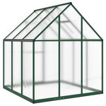 vidaXL Serre avec cadre de base vert 169x169x195 cm aluminium