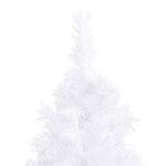 vidaXL Arbre de Noël artificiel d'angle LED et boules Blanc 210 cm PVC