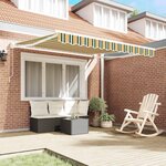 vidaXL Auvent rétractable Vert 350 x 250 cm
