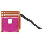 vidaXL Lit superposé sans matelas avec toboggan et rideaux 90x200 cm