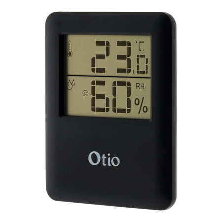Thermomètre / Hygromètre intérieur magnétique - Noir - Otio - La Poste
