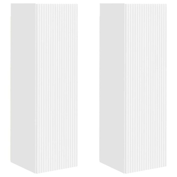 vidaXL Meuble TV mural 2 Pièces Blanc 30 x 31 x 100 cm Bois d'ingénierie