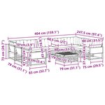 vidaXL Ensemble de canapés d'extérieur 10 Pièces Naturel et noir