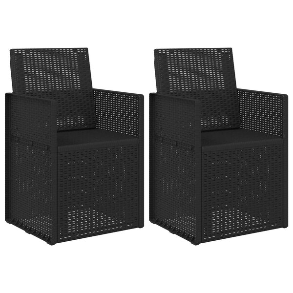 vidaXL Chaises de jardin salle à manger 2 Pièces Anthracite PP