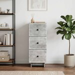 vidaXL Armoire à tiroirs Gris béton 33 x 34 5 x 90 cm