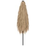 vidaXL Parasol de jardin avec LED et mât en acier marron 300x200x250cm