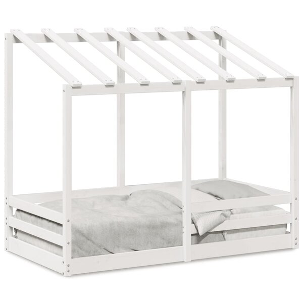 vidaXL Lit pour enfants sans matelas blanc 80x160cm bois massif de pin