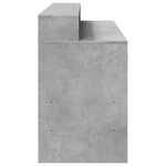 vidaXL Bureau et lumières LED gris béton 140x55x91cm bois d'ingénierie