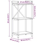 vidaXL Bibliothèque Bois ancien 40 x 30 x 83 cm Bois d'ingénierie