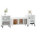 vidaXL Meuble TV Blanc 160x35x55 cm Bois d'ingénierie