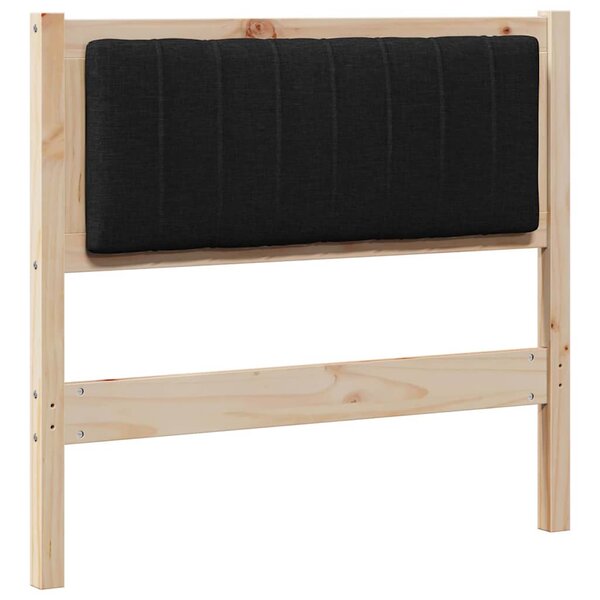 vidaXL Tête de lit capitonnée avec tête de lit Marron 90 cm Pin massif