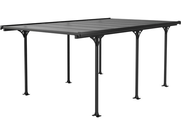 Carport voiture "Denver" - 5.02 x 3.13 x 2.05 m - Transparent / Noir