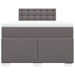 vidaXL Sommier à lattes de lit avec matelas Gris 120x200 cm Similicuir