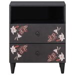 vidaXL Table de chevet avec tiroir Multicolore 50 x 33 x 60 cm