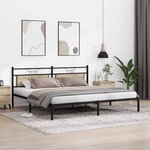 vidaXL Cadre de lit sans matelas chêne sonoma 200x200 cm
