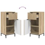 vidaXL Ensemble de mobilier de salle de bain Plaid 2 Pièces Chêne sonoma