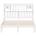 vidaXL Lit bibliothèque sans matelas blanc 140x190 cm bois pin massif