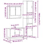 vidaXL Ensemble de meubles de salle de bain 3 Pièces Chêne marron