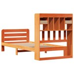 vidaXL Lit bibliothèque sans matelas cire marron 75x190 cm pin massif