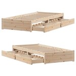 vidaXL Cadre de lit sans matelas 90x190 cm bois de pin massif