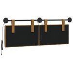 vidaXL Tête de lit suspendue Marron Velours