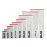 100 sachets plastiques 80x120mm fermeture zip apli