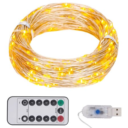 vidaXL Guirlande LED avec 300 LED Blanc chaud 30 m