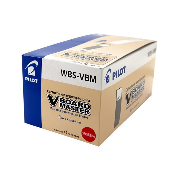 Recharge pour Marqueur V BOARD MASTER Rouge x 12 PILOT