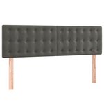 vidaXL Sommier à lattes de lit et matelas Gris foncé 140x190cm Velours