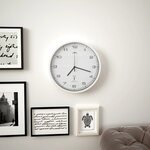 vidaXL Horloge murale radioguidée avec mouvement à quartz 31 cm Blanc