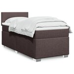 vidaXL Sommier à lattes de lit avec matelas Marron foncé 80x200 cm