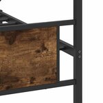 vidaXL Cadre de lit en métal sans matelas chêne fumé 200x200 cm