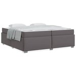 vidaXL Cadre de lit Gris 200 x 200 cm Faux cuir