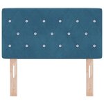 vidaXL Tête de Lit LED Argyle Bleu foncé 80 cm Velours
