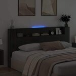 vidaXL Cabinet de Tête de Lit Chêne noir 200 x 15 x 103 5 cm