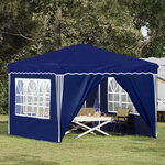 vidaXL Tente de fête pop-up 288 x 288 x 245 cm Bleu Tissu Oxford