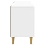 vidaXL Meuble TV Blanc brillant 150 x 31 x 50 cm Bois d'ingénierie