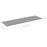Vidaxl chaise longue avec coussin gris bois de pin imprégné