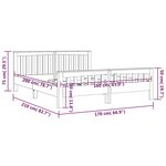vidaXL Cadre de lit Bois de teck massif 160x200 cm