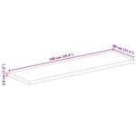 vidaXL Dessus de table 100x80x3 8cm rectangulaire bois massif manguier