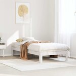 vidaXL Cadre de lit sans matelas blanc 80x200 cm bois massif de pin