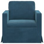 vidaXL Canapé Bleu 78 x 78 x 80 cm Velours