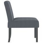 vidaXL Fauteuil sans accoudoirs gris foncé velours