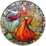 Pièce de monnaie en Argent 1 Dollar g 31.1 (1 oz) Millésime 2025 ART NOUVEAU