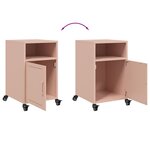 vidaXL Tables de chevet 2 Pièces rose 36x39x59 cm acier