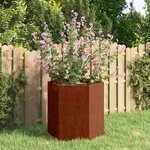vidaXL Jardinière Rouillé 40x40x45 cm Acier corten