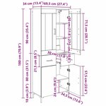 vidaXL Haut Armoire 2 Pièces Chêne artisanal Bois d'ingénierie