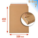 Lot de 1000 enveloppes carton b-box 7 marron format 320x455 mm