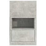 vidaXL Table de chevet murale Gris béton